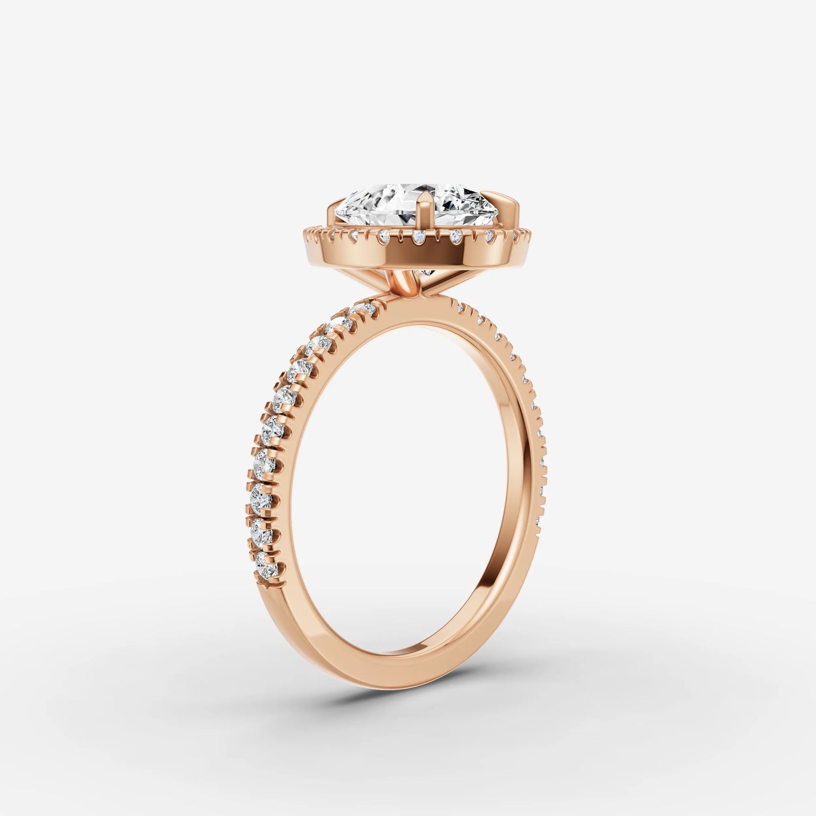 Aurore Etoile pear diamond setting in gold, view 10