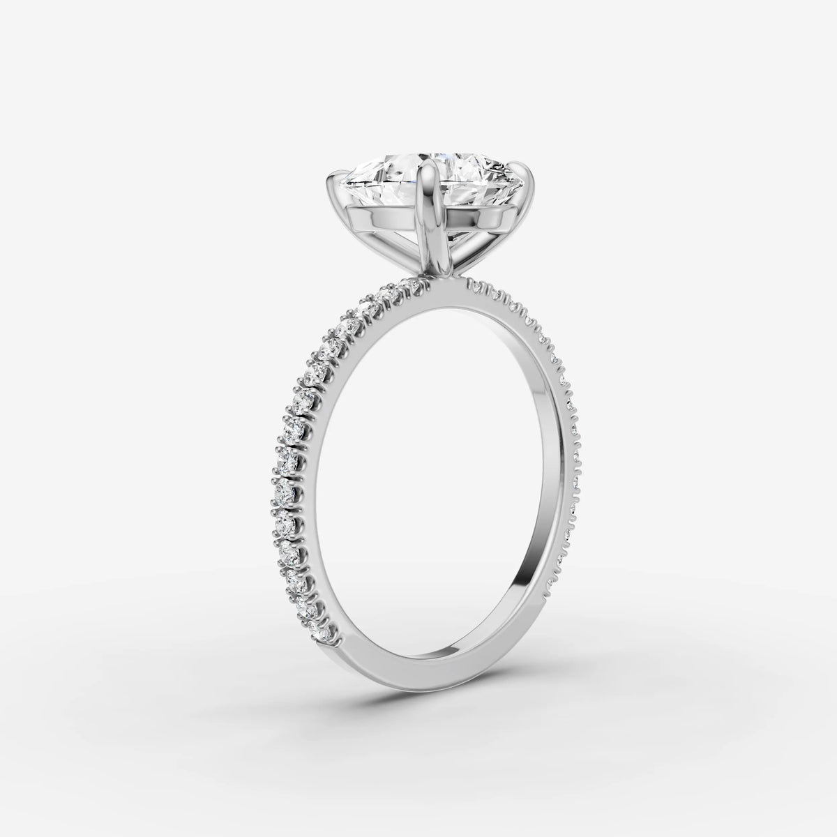 Etoile pear diamond setting in gold, view 16