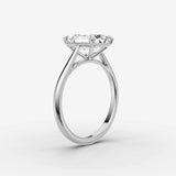Cathedrale emerald diamond setting in gold, view 16