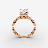 Heritage radiant diamond setting in gold, view 9