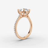 Cathedrale round diamond setting in gold, view 10