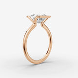Demi princess diamond setting in gold, view 10