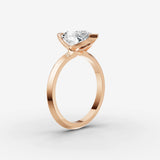 Demi pear diamond setting in gold, view 10