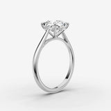 Cathedrale cushion diamond setting in gold, view 16