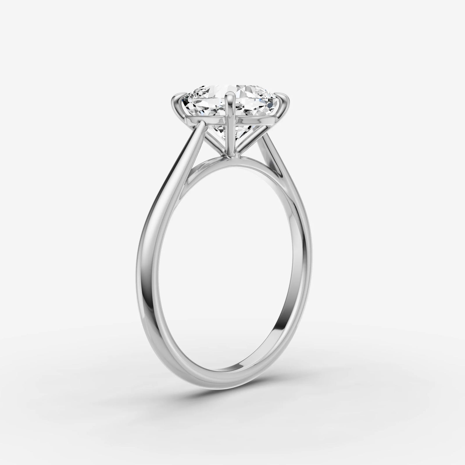 Cathedrale cushion diamond setting in gold, view 16