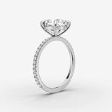 Etoile cushion diamond setting in gold, view 16