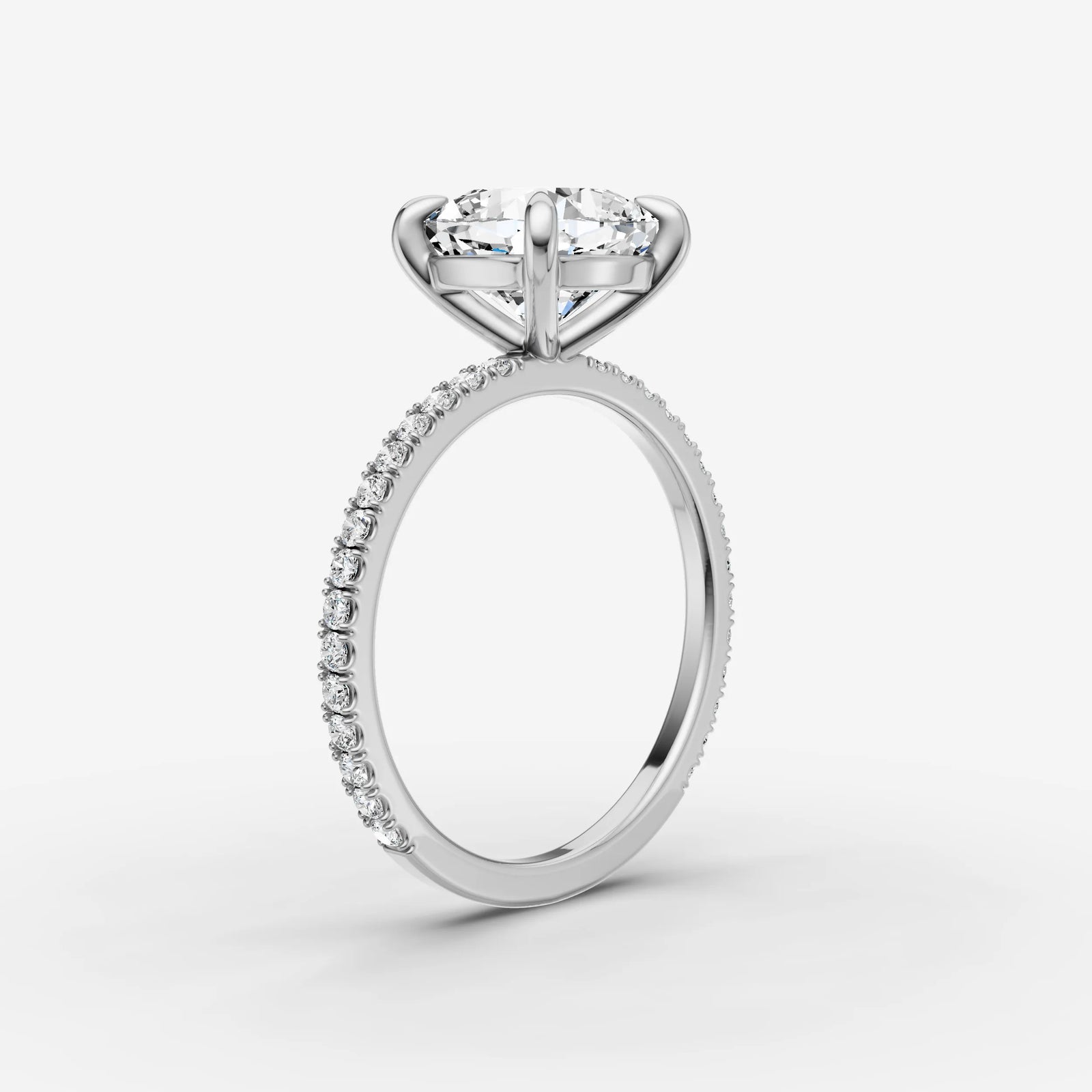 Etoile cushion diamond setting in gold, view 16