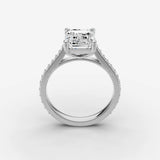 Cathedrale emerald diamond setting in gold, view 15