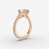 Cathedrale pear diamond setting in gold, view 10
