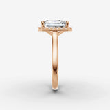 Aurore emerald diamond setting in gold, view 11
