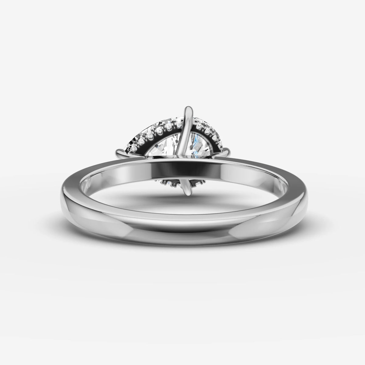 Horizon pear diamond setting in gold, view 18