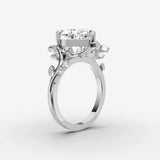Fleur heart diamond setting in gold, view 16