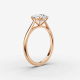 Cathedrale round diamond setting in gold, view 10