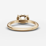 Horizon oval diamond setting in gold, top view