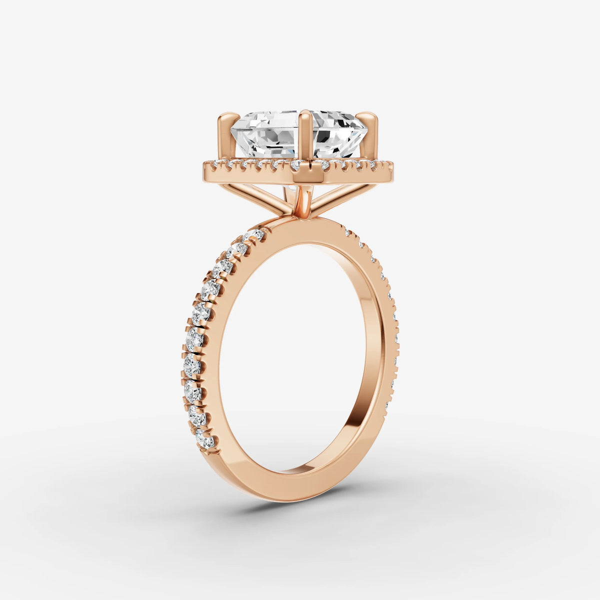 Aurore Etoile emerald diamond setting in gold, view 10