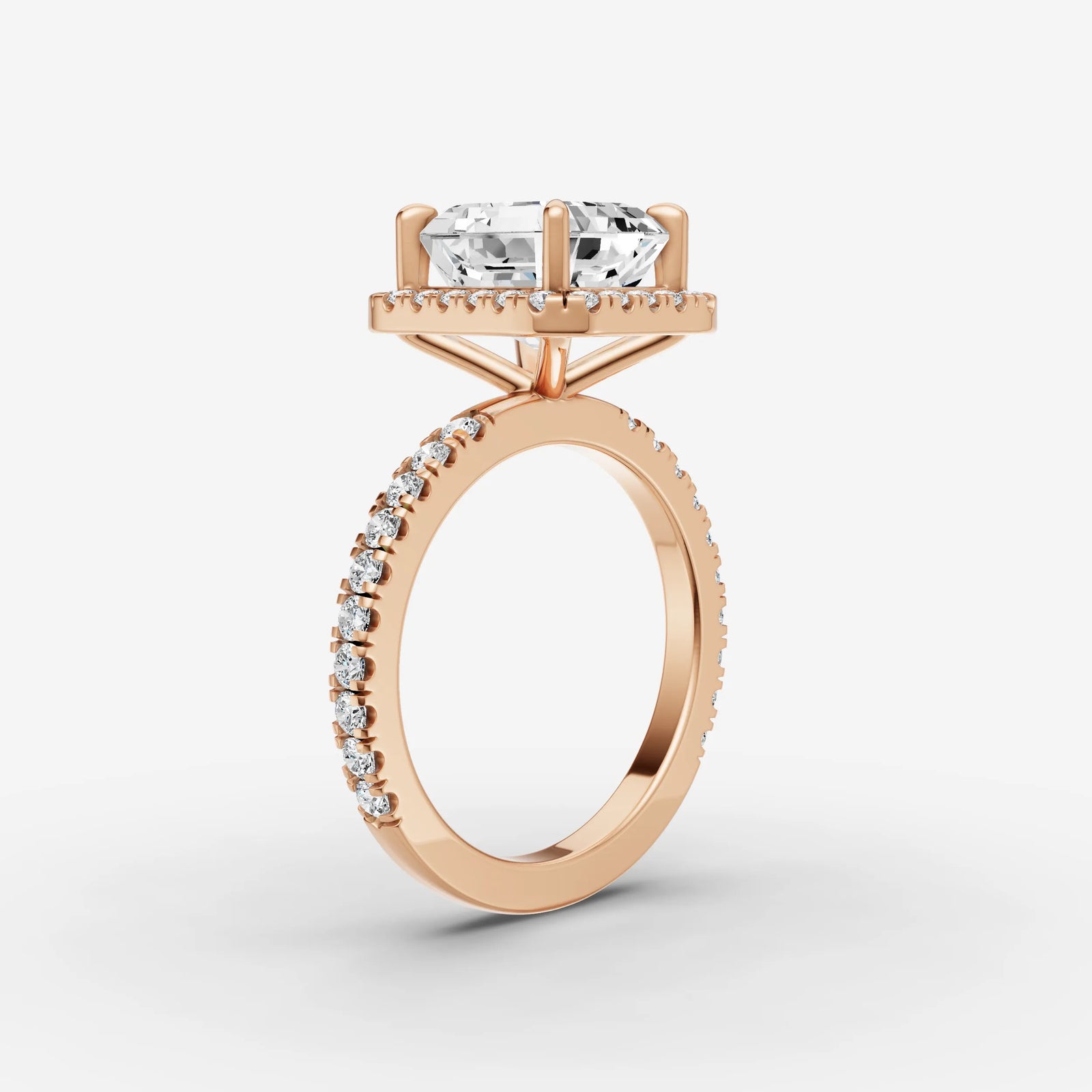 Aurore Etoile emerald diamond setting in gold, view 10