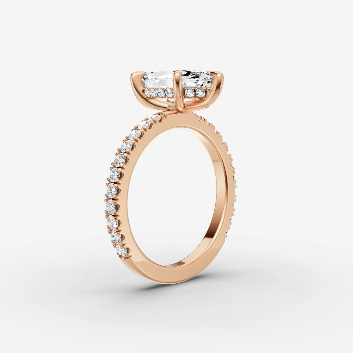 Mystere Etoile marquise diamond setting in gold, view 10