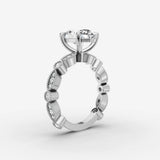 Heritage oval diamond setting in gold, view 16