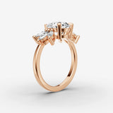 Fleur pear diamond setting in gold, view 10