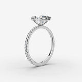 Etoile marquise diamond setting in gold, view 16