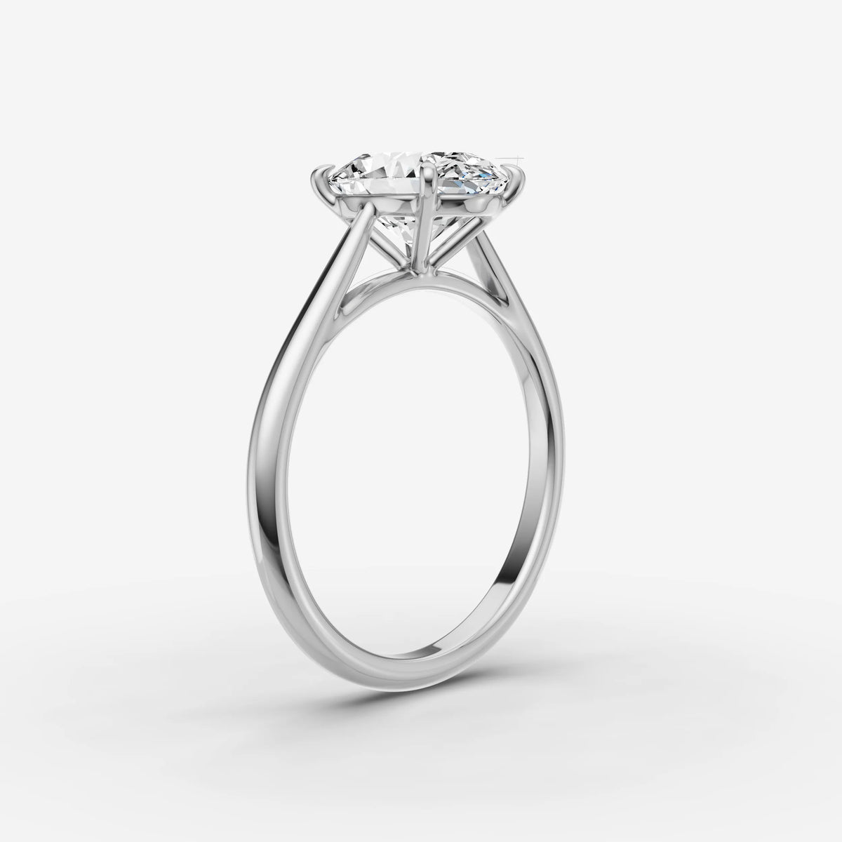 Cathedrale oval diamond setting in gold, view 16