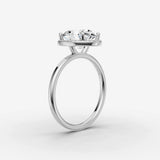 Aurore oval diamond setting in gold, view 16