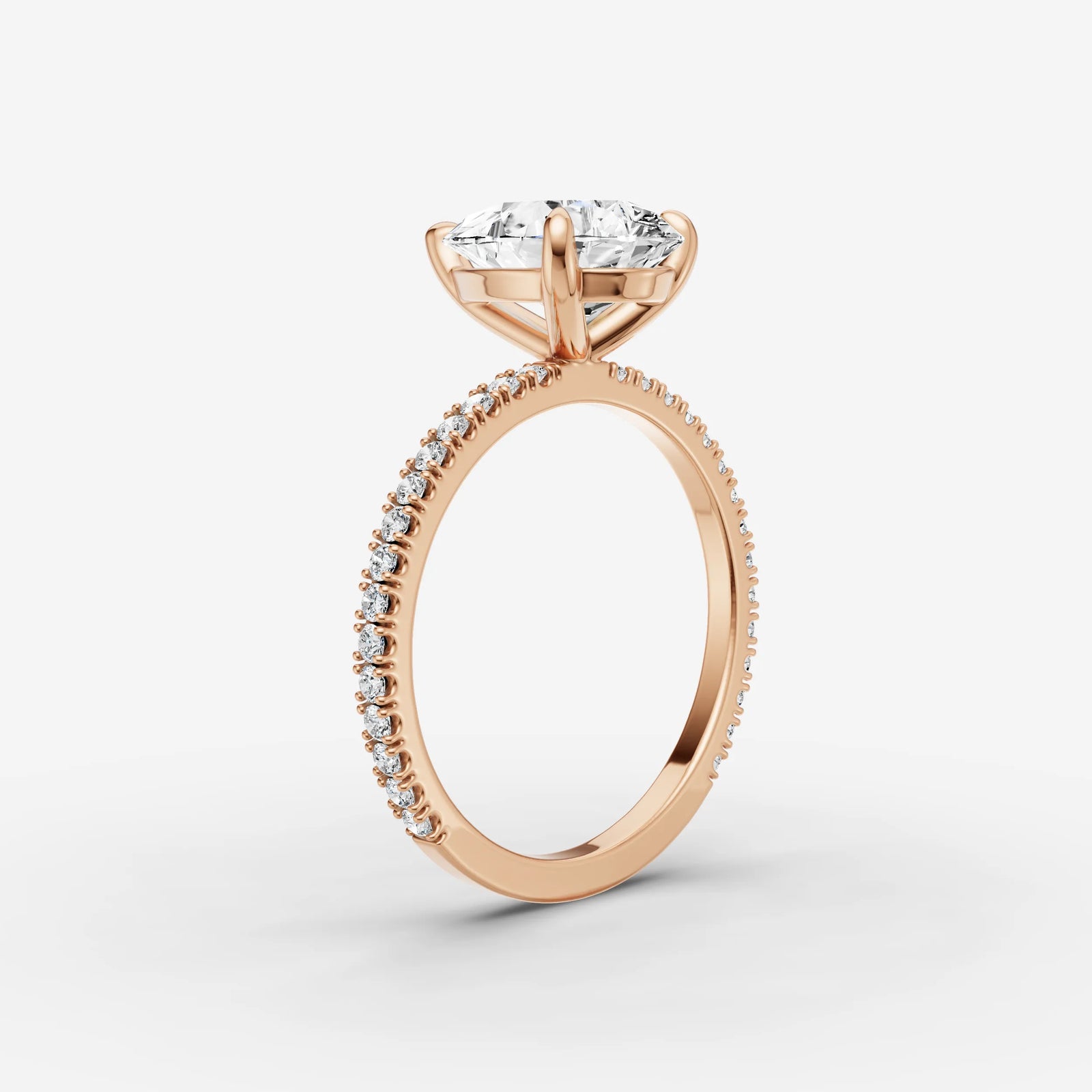 Etoile pear diamond setting in gold, view 10