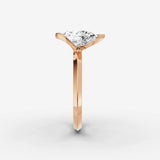 Demi pear diamond setting in gold, view 11