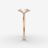 Demi radiant diamond setting in gold, view 11