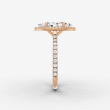 Aurore Etoile marquise diamond setting in gold, view 11
