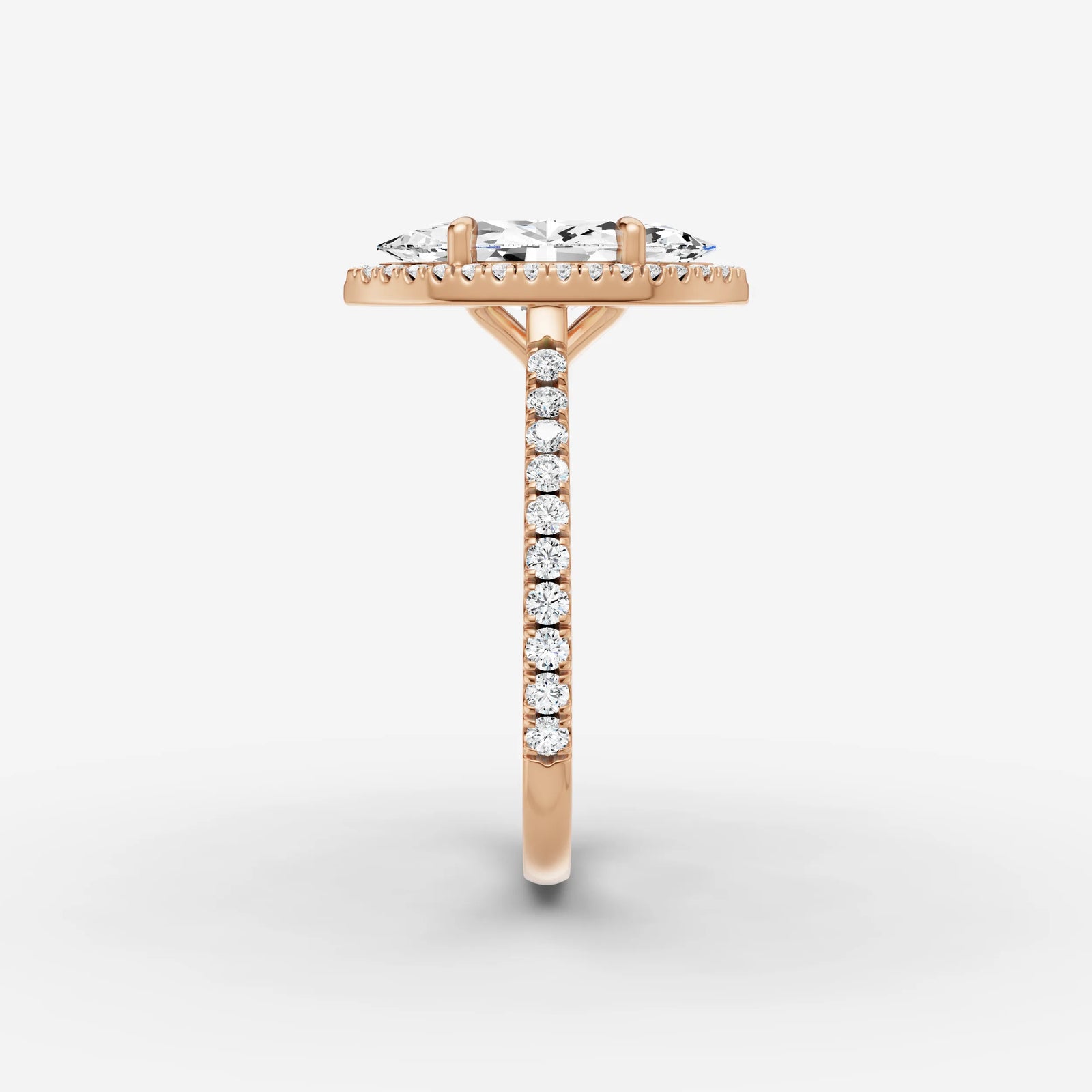 Aurore Etoile marquise diamond setting in gold, view 11