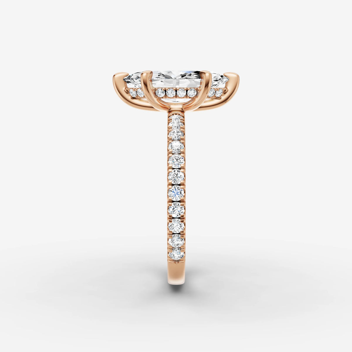 Mystere Etoile marquise diamond setting in gold, view 11