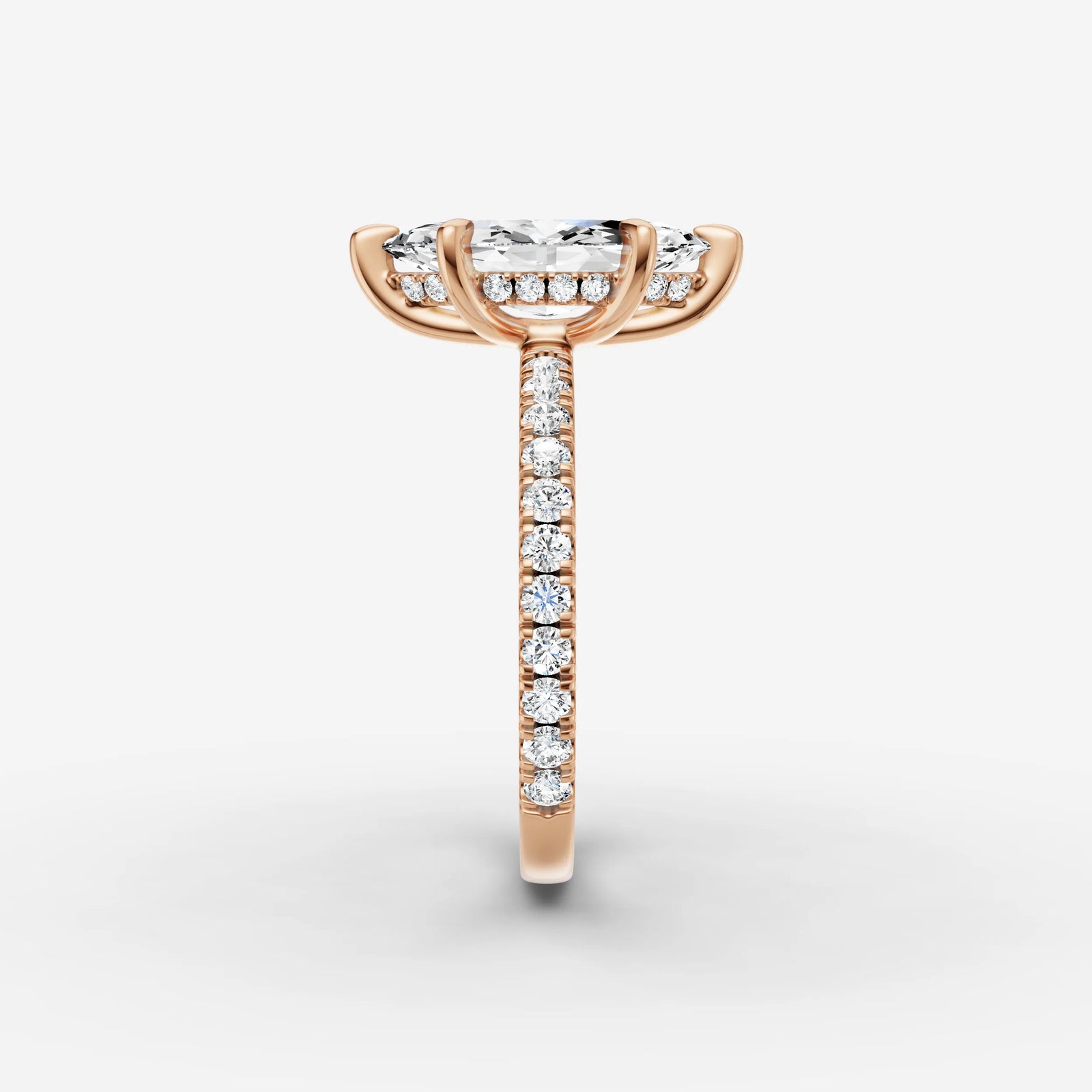 Mystere Etoile marquise diamond setting in gold, view 11