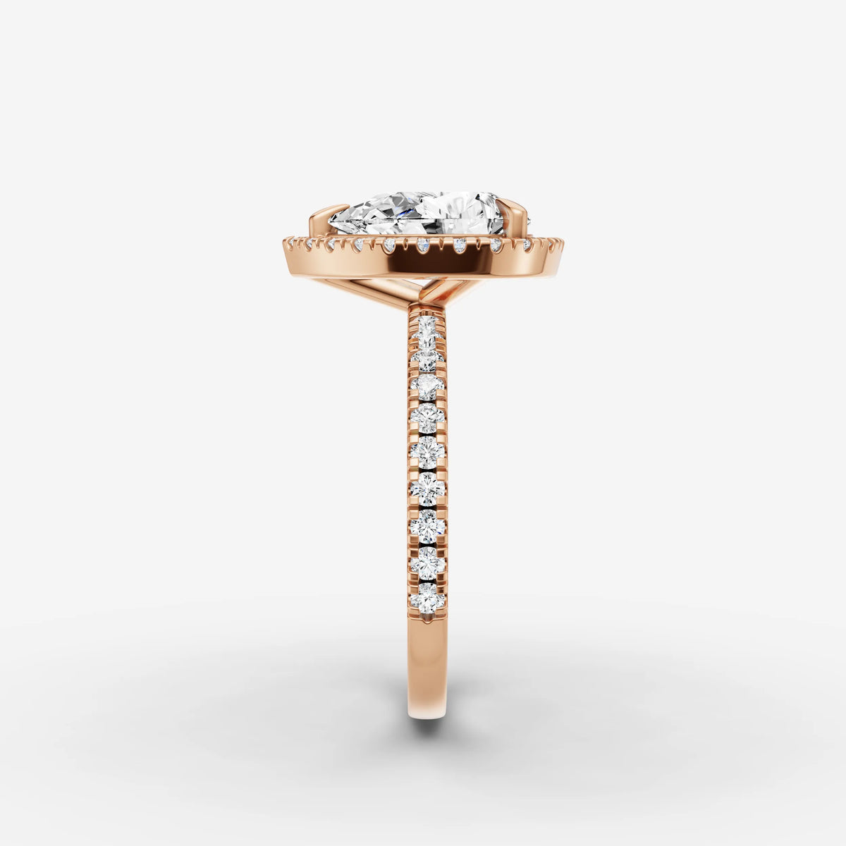 Aurore Etoile pear diamond setting in gold, view 11