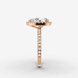 Aurore Etoile pear diamond setting in gold, view 11