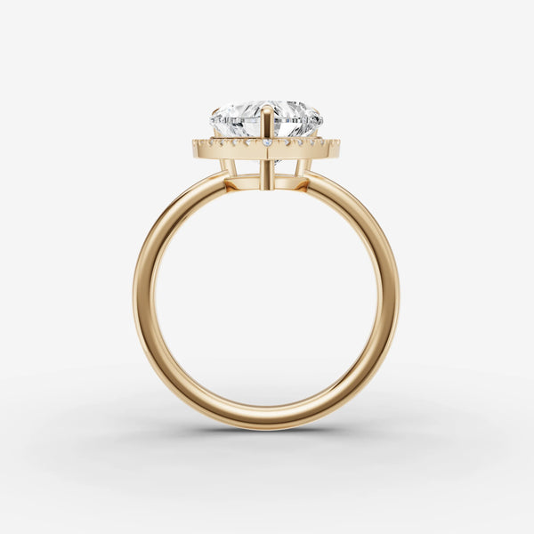 Aurore Heart ring setting, view 2