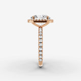 Aurore Etoile oval diamond setting in gold, view 11