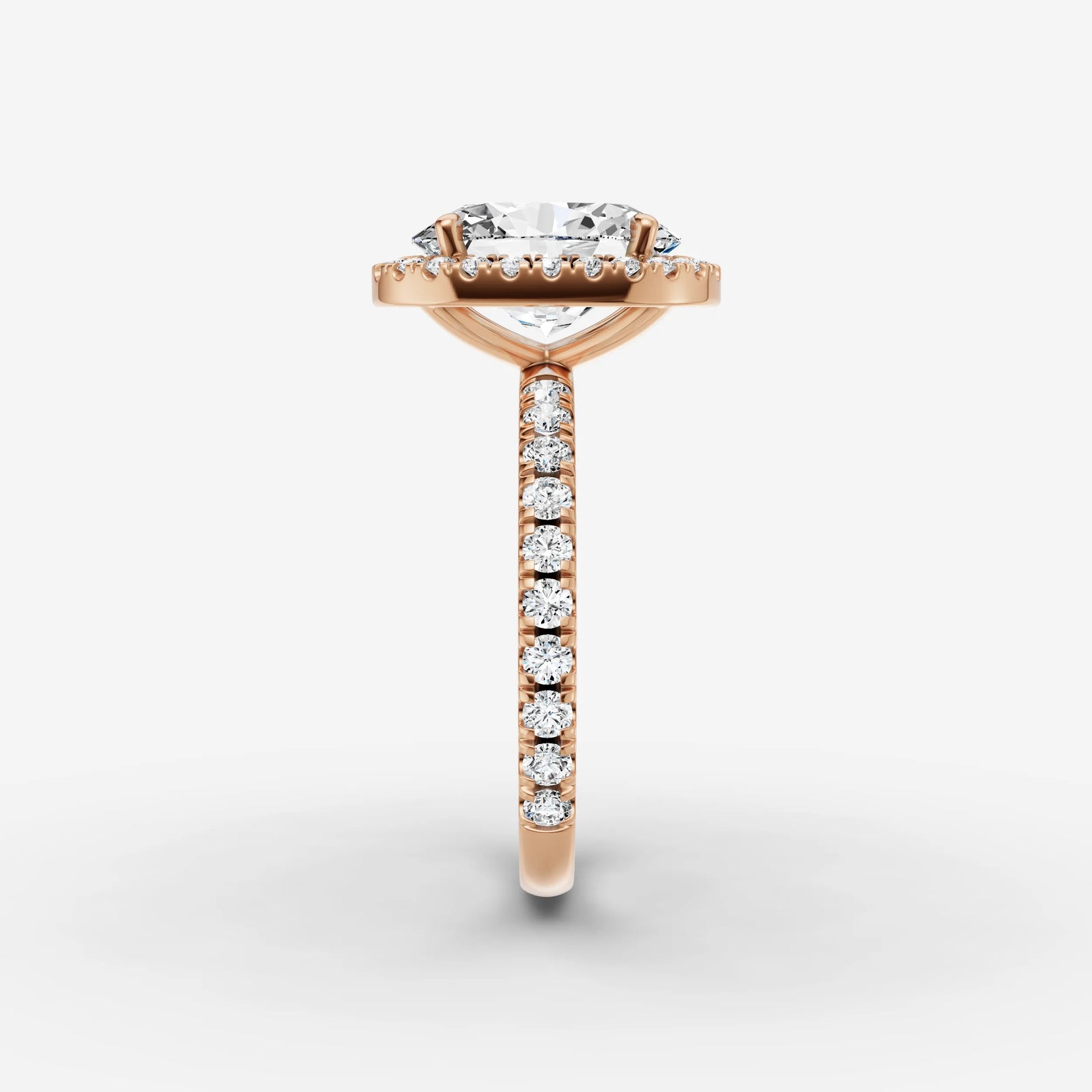 Aurore Etoile oval diamond setting in gold, view 11