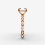 Heritage asscher diamond setting in gold, view 11