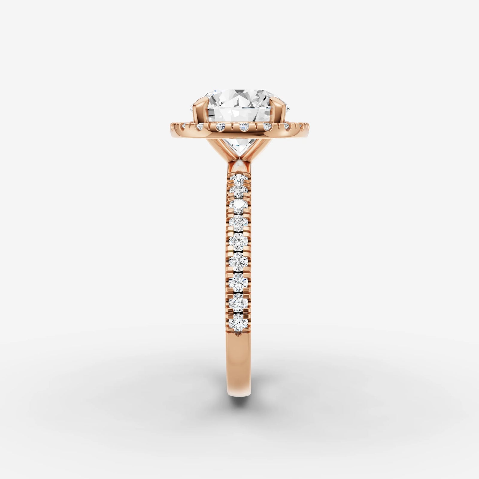 Aurore Etoile round diamond setting in gold, view 11