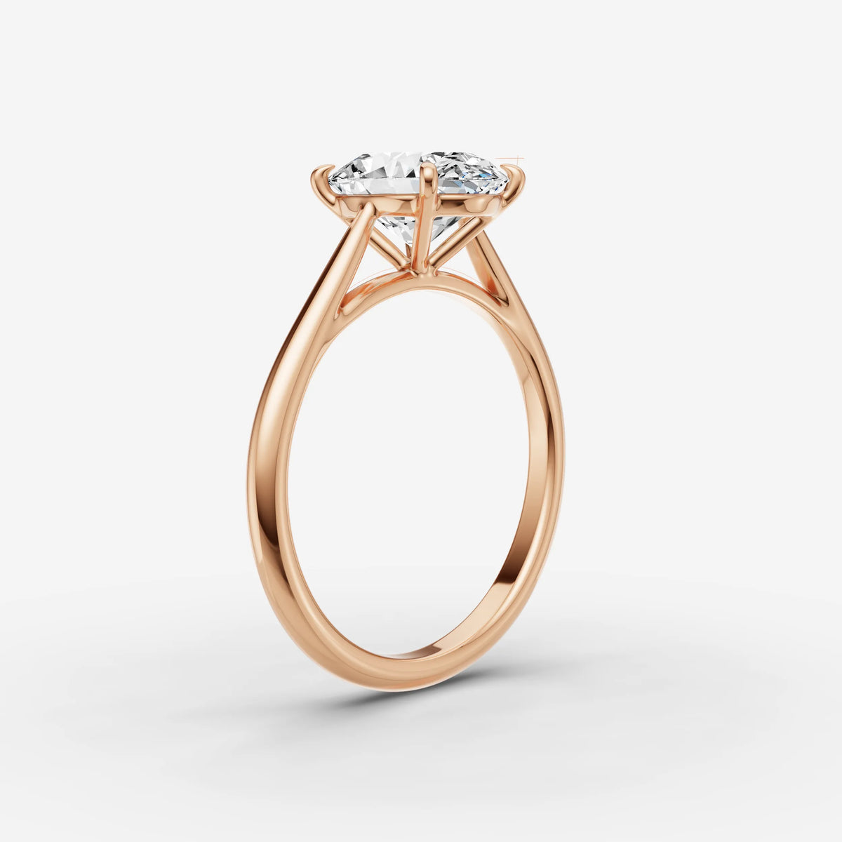 Cathedrale oval diamond setting in gold, view 10