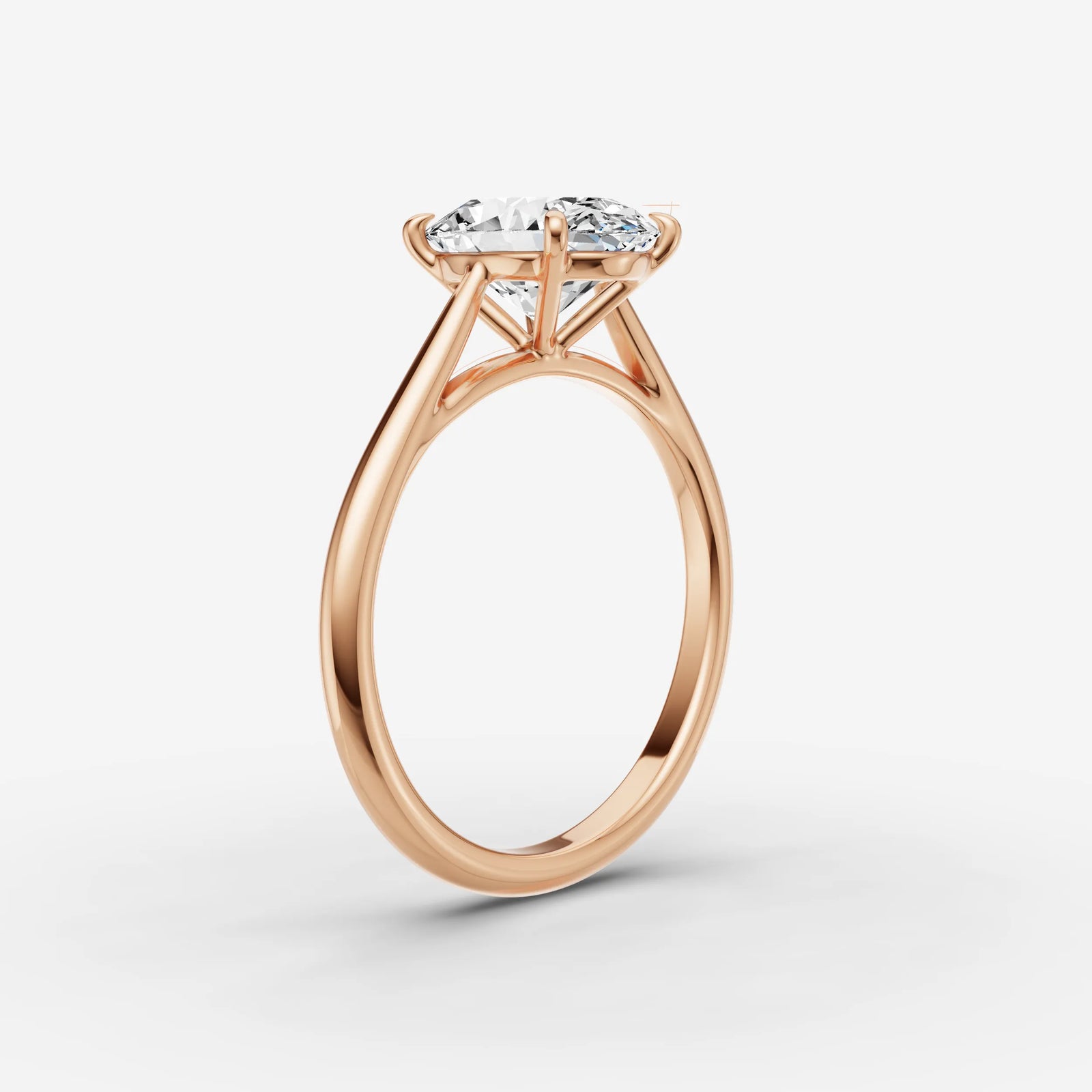 Cathedrale oval diamond setting in gold, view 10