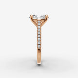 Cathedrale oval diamond setting in gold, view 11