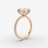 Etoile cushion diamond setting in gold, view 10