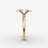 Demi oval diamond setting in gold, view 11