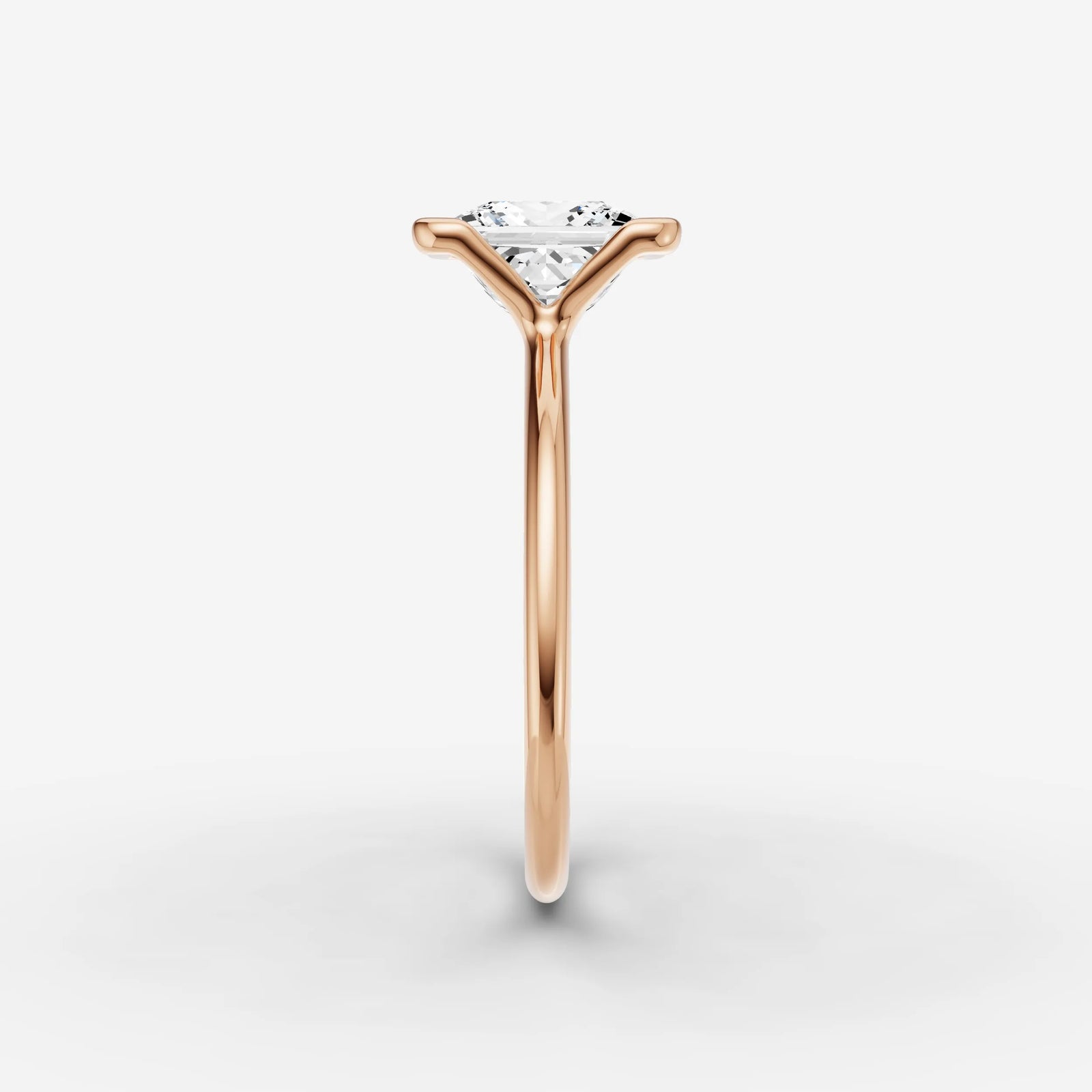 Demi princess diamond setting in gold, view 11