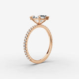 Etoile marquise diamond setting in gold, view 10