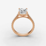 Cathedrale emerald diamond setting in gold, view 9