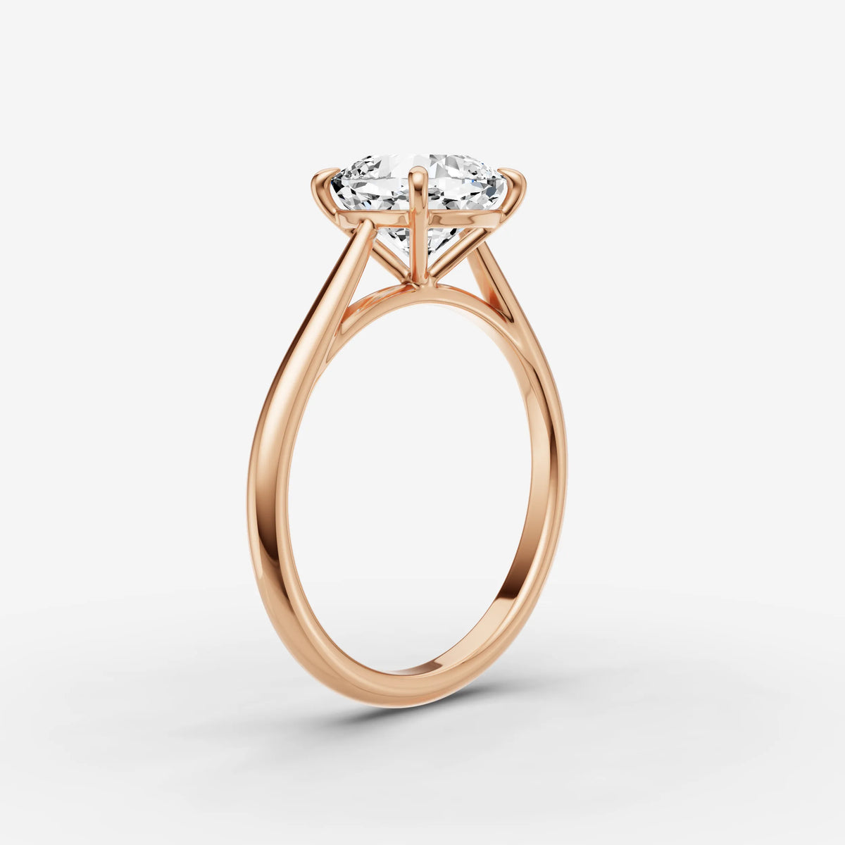 Cathedrale cushion diamond setting in gold, view 10