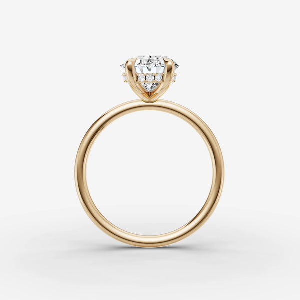 Mystere Oval ring setting, view 2